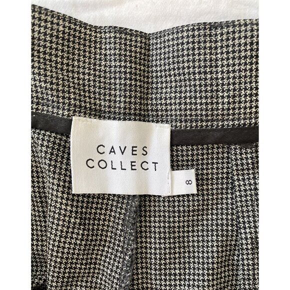 Caves Collect Wool Trousers – Black & Cream Mini Houndstooth (AU 8 / US 4–6) - Picture 7 of 9